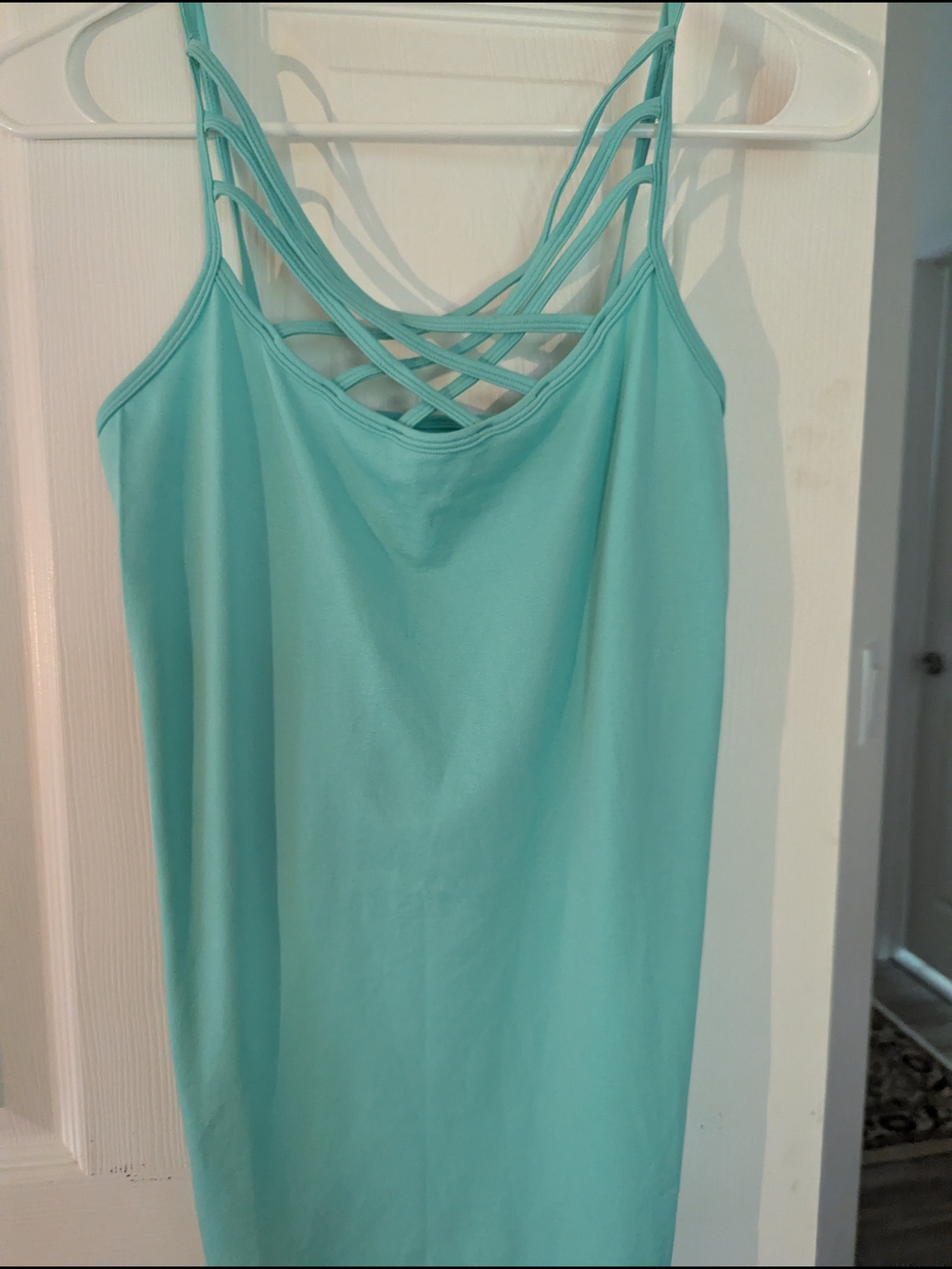 Zenana Outfitters Aqua Strappy Camisole
